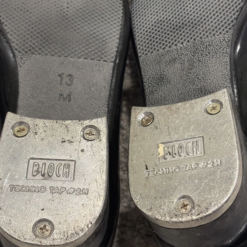 Kids Black Patent Mary Jane Tap Shoes Bloch Techno Tap Size 13 Needs One Closure